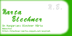 marta blechner business card